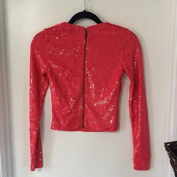 Hot Pink Alice + Olivia Sequin Top - Picture 5 of 7